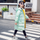 Kids Toddler Big Boys Girls Autumn Winter Fashion Casual Gradient Color Zipper Round Neck Long Sleeve Hooded Down Coat