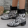 Autumn And Winter Women Fashion Plus Size Snake Print Fleece Warm Short Boots