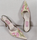 Women Fashion Elegant Floral Printed Pointed Toe Stiletto Heel Sandals