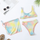 Women Fashion Thread Multicolor Tie-Dye Two-Piece Bikini Three-Piece Swimsuit
