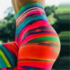 Women Fashion Color Blocking High-Waisted Tight Leggings
