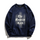 Men Fashion Round Neck Long Sleeve Letter Printing Loose Sweatshirt