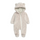 Kids Baby Boys Girls Autumn Winter Casual Cute Solid Color Bear Ear Fleeces Long Sleeve Hooded Bodysuit