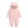 Kids Baby Boys Girls Autumn Winter Casual Cute Solid Color Polar Fleece Long Sleeve Hooded Bodysuit