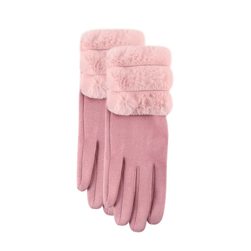 (Buy 1 Get 1) Winter Women Fashion Thickened Warm Suede Gloves