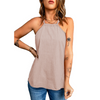 Women'S Fashion Solid Color Halter Neck Loose Tank Top