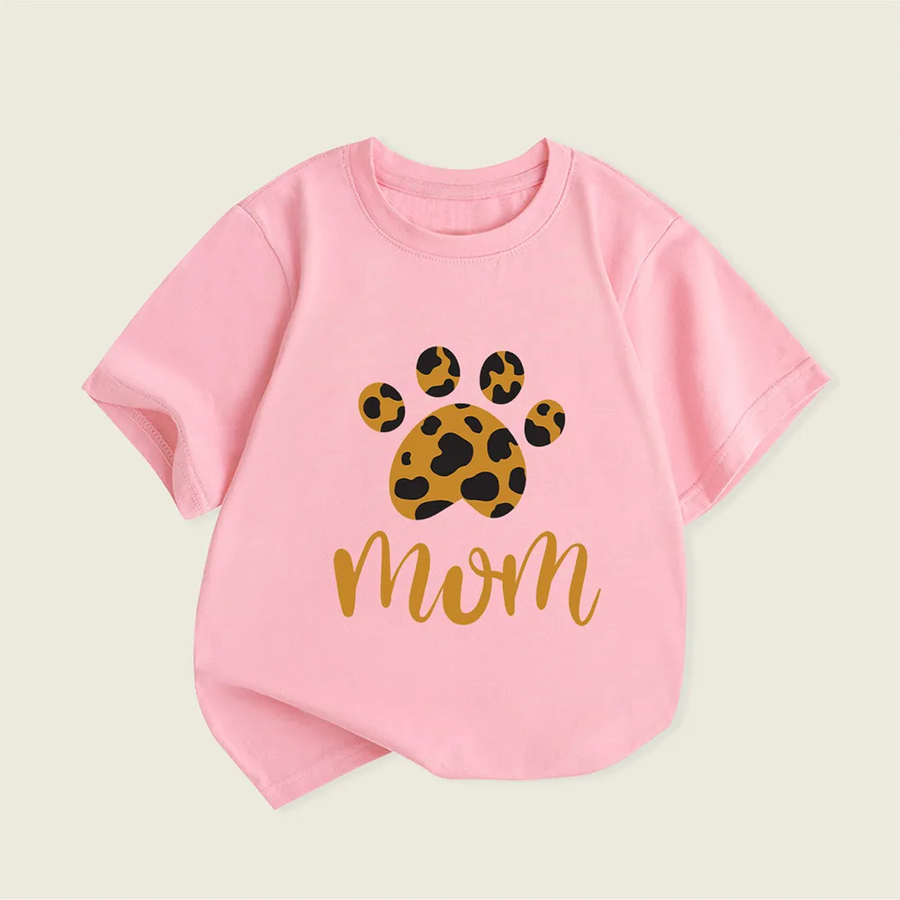 (Buy 1 Get 1) Children Kids Baby Fashion Girls Casual Basic Leopard Print Short Sleeve T-Shirt