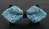 (Buy 1 Get 1) Men'S Casual Fashion Rhinestone Exquisite Nightclub Solid Color Bow Tie