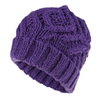 (Buy 1 Get 1) Fashion Diamond Pattern Solid Color Thick Wool Knitted Hat