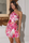 Woemn Fashion Summer Floral Printed Slanted Shoulder Cutout- Wasit Drawstring Satin Dress
