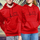 Couple Fashion Color Blocking Printed Long Sleeve Hoodie