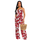 Women Print Tube Top Lace Wide Leg Jumpsuit
