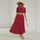 Women Summer Vacation Solid Color Short-Sleeved Short Top And Long Skirt Fashion Two Pieces Set
