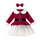 Kids Toddler Girls Fashion Casual Christmas Lapel Long Sleeve Mesh Dress