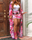 Two-Piece Printed Vacation Boho Temperament Cardigan And Shorts Suit Women'S Outerwear