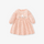 Kids Toddler Big Girls Summer Fashion Casual Sweet Cotton Solid Color Tiny Flower Round Neck Long Sleeve Dress