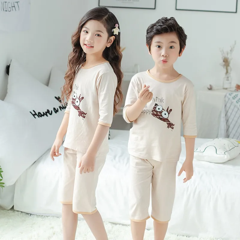 Children Kids Baby Fashion Girls Boys Basic Casual Short Sleeve Top And Shorts 2pcs Set