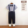 Kids Toddler Big Boys Spring Summer Autumn Fashion Casual British Style Bow Stripe Waistcoat Shirt Suspender Trousers Boys Party Clothing Set