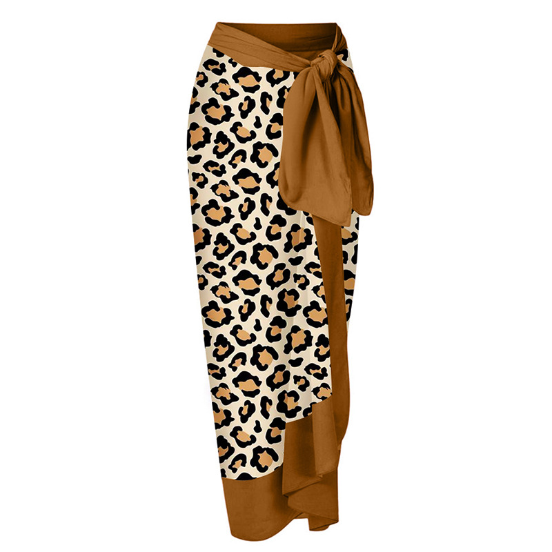 Women'S Fashion High Waist Vacation Leopard Print Sexy One Piece Swimsuit