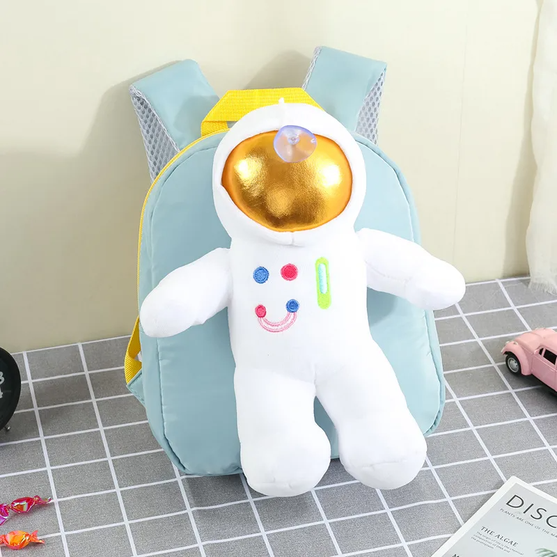 Children Kids Baby Fashion Boys Girls Cartoon Astronaut Doll Plushtoy Backpack School Bag