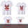 Christmas Cartoon Fashion Letter Elk Print Round Neck Short Sleeve Parent-Child T-Shirt