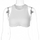 Women'S Summer Fashion Round Neck Casual Sleeveless Solid Crop Top