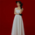 Hepburn Style Women White Simple Satin Sling High Waist Wedding Party Dress