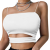 Women Summer Cropped Solid Color Sexy Tank Top