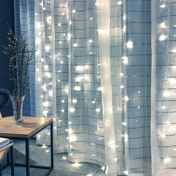 (Buy 1 Get 1) 3M*3M 300 LED Decoration Star Curtain String Lights