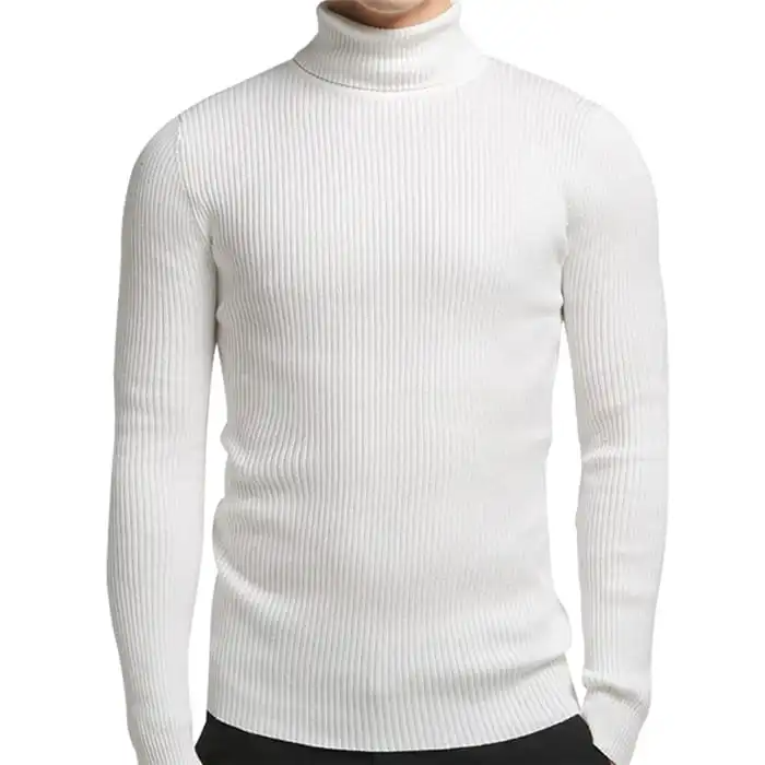 (Buy 1 Get 1) Men Fashion Solid Color Turtle Neck Long Sleeve Knitwear