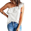 Women'S Fashion Ruffled One Shoulder Shirt