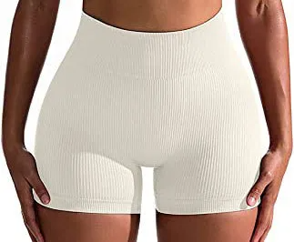 (Buy 1 Get 1) Women Basic High Waist Abdominal Hip Tight Seamless Yoga Running Sports Fitness Breathable Shorts