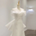 Women Banquet Temperament Satin White Wedding Mermaid Dress