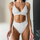 Women'S Casual Letter Printing Embroidered Solid Color Bra Underpants Two-Piece Set