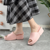 Women Fashion Simple Solid Color Thick-Soled Slippers