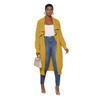 Women'S Casual Solid Color Long Sleeve Knitted Cardigan Overcoat