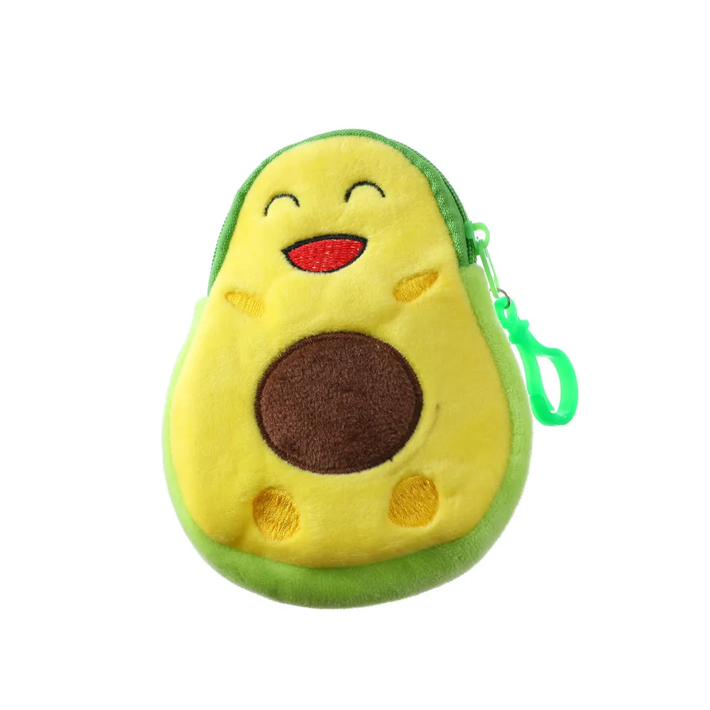 (Buy 1 Get 2) Cartoon Plush Cute Avocado Coin Purse