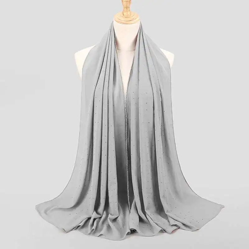 70*180cm Women Fashion Rhinestone Hijab Scarves