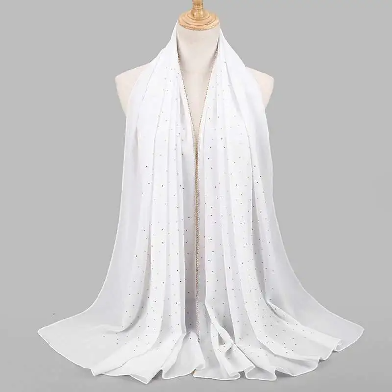 70*180cm Women Fashion Rhinestone Hijab Scarves