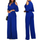 Copy of Women Solid Color Short-Sleeved Strapless Waist Fashion Wide-Leg Jumpsuit 1