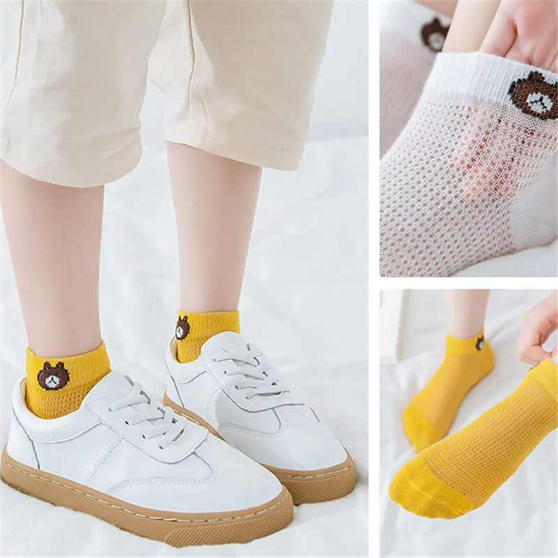 Kids Cute Cartoon Breathable Socks Set