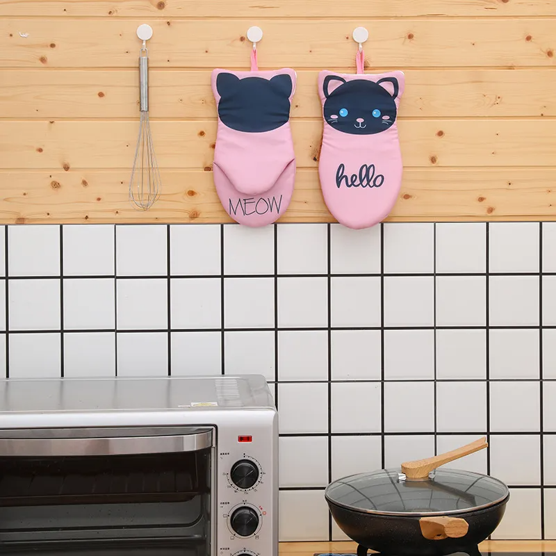 (Buy 1 Get 1) Creative Cat High Temperature Resistance Baking Gloves