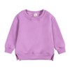 Baby Children Kids Girls Boys Solid Color Long Sleeves Sweatshirt