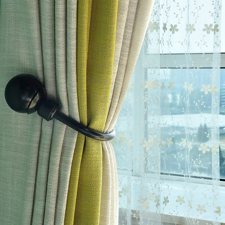 (Buy 1 Get 1)  European Classical Curtain Decoration Fashion Hollow Round Head Curtain Hook Without Ball Straps