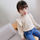 Girls Cute Slim Solid Color Flower Lace Lined Long-Sleeved Blouse