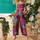Women Summer Vitage Square Neck Sleeveless Casual Pockets Jumpsuits