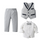 Kids Big Boys Spring Autumn Fashion Casual British Style Bow Waistcoat Lapel Shirt Trousers Boys Party Clothing Set