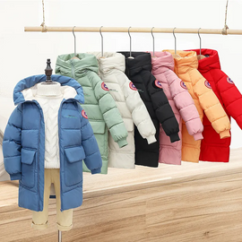 Kids Toddler Girls Boy Fashion Long Hooded Bubble Coat