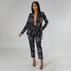 Women'S Personalized Print Suit Two-Piece Suit