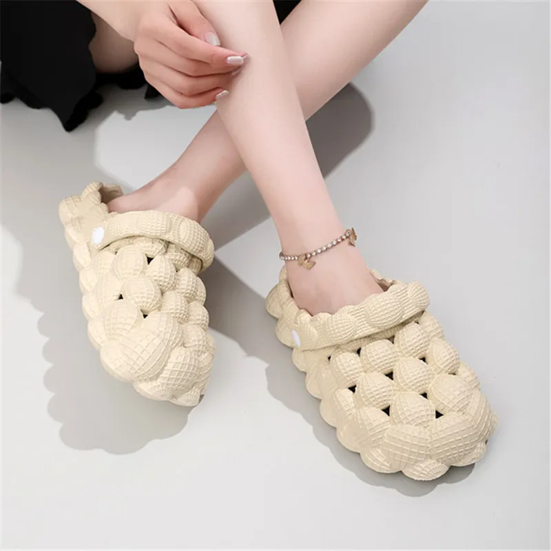 (Buy 1 Get 1) Women Fashion Casual EVA Solid Color Thick-Soled Anti-Slip Round Toe Sandals